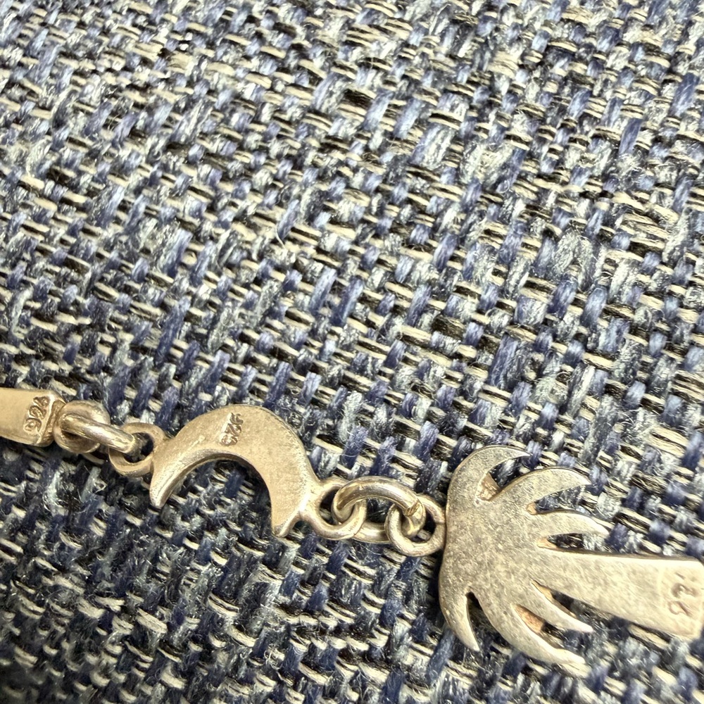 Sterling Silver Moon and Palm Tree Bracelet - Picture 10 of 12